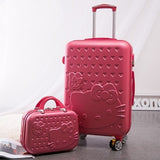 New Cartoon Two-Piece Trolley Case,Universal Wheel Luggage,24"Rolling Password Lock
