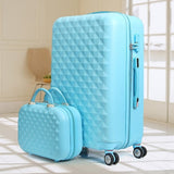 Women'S Luggage,2 Piece Set Of Trolley Case,Small Fresh Password Trunk,Cute Valise,Candy Color