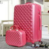 Women'S Luggage,2 Piece Set Of Trolley Case,Small Fresh Password Trunk,Cute Valise,Candy Color
