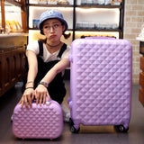 Women'S Luggage,2 Piece Set Of Trolley Case,Small Fresh Password Trunk,Cute Valise,Candy Color