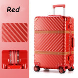 New Arrival!20Inch Bas+Pc Hardside Case Vintage Trolley Luggage On Universal Wheel,Aluminum Frame