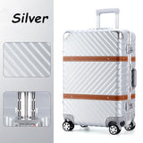 New Arrival!20Inch Bas+Pc Hardside Case Vintage Trolley Luggage On Universal Wheel,Aluminum Frame