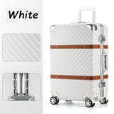 New Arrival!20Inch Bas+Pc Hardside Case Vintage Trolley Luggage On Universal Wheel,Aluminum Frame