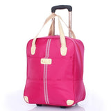 Women'S Rolling Luggage Set, D-Proof Water Oxford Suitcase, Wheeled Trolley, Portable Carry-On Bag