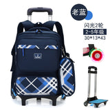 Children Trolley Backpack School Bags For Grils Wheeled Bag Student Detachable Rolling Backpacks