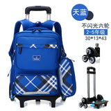 Children Trolley Backpack School Bags For Grils Wheeled Bag Student Detachable Rolling Backpacks
