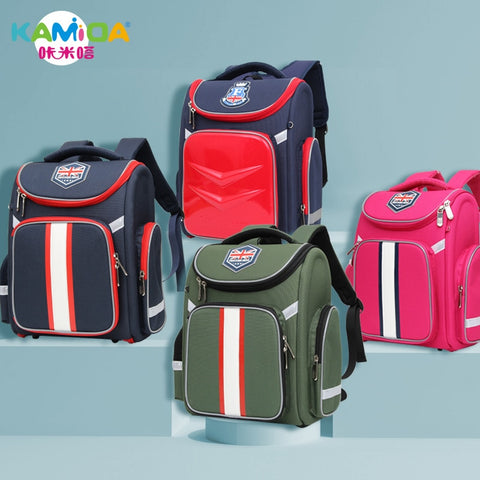 New High Quality Primary School Bag Boy Foldable British Space Burden Reduction Ridge Shoulder