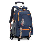 Baijiawei Six Wheels Children'S Trolley Backpack Removable Children School Bags Primary School Boys