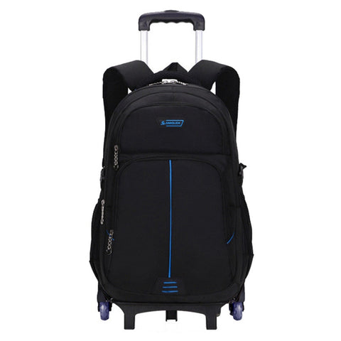 Nylon Waterproof Children School Wheeled Bag Kids Trolley Backpack Mochila Infantil Escolar