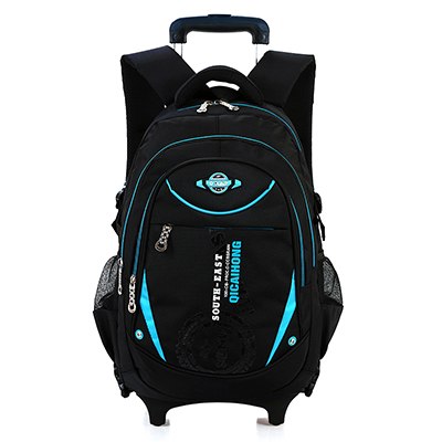 Baijiawei Removable Children School Bags With 6 Wheels For Boys Girls Trolley Backpack Kids Wheeled