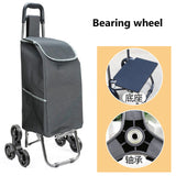 Three-Wheels Stair Woman Shopping Cart Ladder Shopping Basket Large-Capacity Shopping Trolley