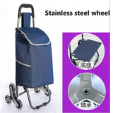 Three-Wheels Stair Woman Shopping Cart Ladder Shopping Basket Large-Capacity Shopping Trolley