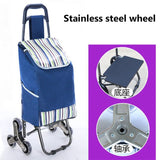 Three-Wheels Stair Woman Shopping Cart Ladder Shopping Basket Large-Capacity Shopping Trolley
