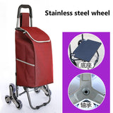 Three-Wheels Stair Woman Shopping Cart Ladder Shopping Basket Large-Capacity Shopping Trolley