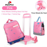Ruipai Kids School Bags Drawbars Stair Trolley School Bag Backpack With Wheel Waterproof Schoolbags