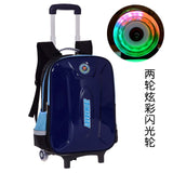 Children Trolley Backpack School Bags Boys Grils Wheeled Bag Student Detachable Kids School Rolling
