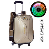Children Trolley Backpack School Bags Boys Grils Wheeled Bag Student Detachable Kids School Rolling