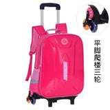 Children Trolley Backpack School Bags Boys Grils Wheeled Bag Student Detachable Kids School Rolling