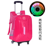Children Trolley Backpack School Bags Boys Grils Wheeled Bag Student Detachable Kids School Rolling