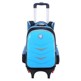 2017 New Trolley Backpack For Children Fashion Cartoon School Wheeled Bag Detachable Backpack For