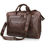 Nesitu Big Black Coffee Genuine Leather Briefcase Male Portfolio 14'' 15.6'' Laptop Business Travel