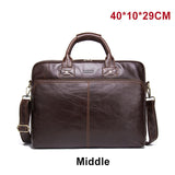 New Classic Men Business Briefcase Bag Cowhide Genuine Leather Men'S Brand Top Quality Shoulder
