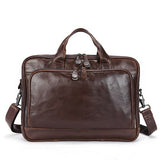 Genuine Leather Briefcase Men Bag Famous Brand Shoulder Bag Messenger Bags Causal Handbag Laptop
