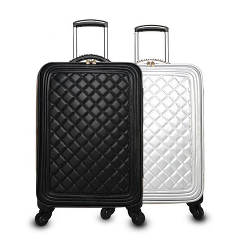Beasumore Retro Men Pu Leather Rolling Luggage Sets Spinner High Capacity Trolley Women Suitcase