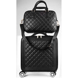 Beasumore Retro Men Pu Leather Rolling Luggage Sets Spinner High Capacity Trolley Women Suitcase