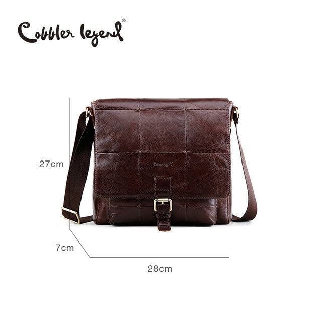 Cobbler Legend Famous Brand Men'S Cow Leather Cross Body Messenger Bag For Man 2018 New Men'S
