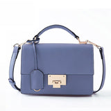Jiessie&Angela New Fashion Women Leather Handbag High Quality Shoulder Bags Metal Handle Casual