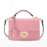 Jiessie&Angela New Fashion Women Leather Handbag High Quality Shoulder Bags Metal Handle Casual