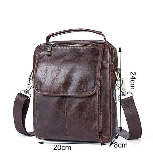 2019 Genuine Leather Men Bag Mini Messenger Bag Men'S Shoulder Bags Male Crossbody Bags