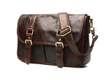 Brand Genuine Leather Men Small Shoulder Bags Vintage Leather Messenger Crossbody Travel Bag