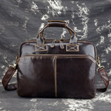 Genuine Leather Men Messenger Briefcase Bag High Qualtiy Crazy Horse Cowhide Handbag Business Cross
