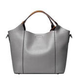 Aosbos Women Classic Genuine Leather Tote Bag 2019 Fashion Casual Solid Real Leather Shoulder
