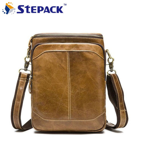 2017 Hot Sale High Quality Cowhide Leather Men Casual Shoulder Bag Male Business Bags Messenger Bag