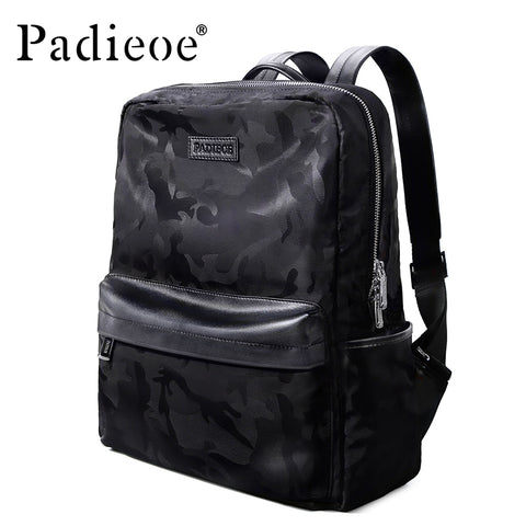 Padieoe Fashion Camouflage Men'S 15 Inch Laptop Backpack High Quality Nylon Waterproof School