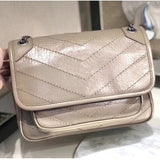 2019 Europe And America Fashion Brand Women Bag Genuine Cow Leather Shoulder Bag Chain Messenger
