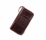 New Luxury Brand 100% Top Genuine Cowhide Leather High Quality Men Long Wallet Coin Purse Vintage
