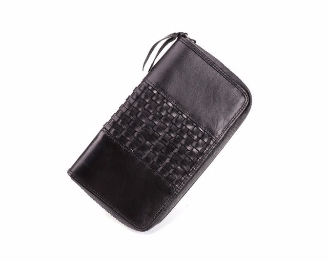 New Luxury Brand 100% Top Genuine Cowhide Leather High Quality Men Long Wallet Coin Purse Vintage