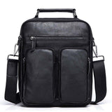 Gzcz New Genuine Leather Casual Men Bag Brand Handbag High Quality Business Casual Men'S Travel Bag