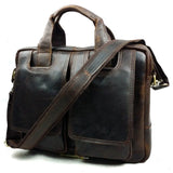 Otherchic New Fashion Men Briefcase Portfolios Genuine Leather 12" Laptop Bag Business Messenger