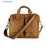 Otherchic New Fashion Men Briefcase Portfolios Genuine Leather 12" Laptop Bag Business Messenger
