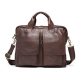 Otherchic New Fashion Men Briefcase Portfolios Genuine Leather 12" Laptop Bag Business Messenger