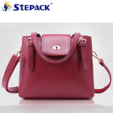 2015 New Best Fashion Cow Leather Women'S Bag Women Messenger Bags Shoulder Bag Thread Cover Top