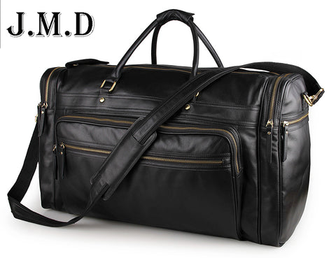 High-Capacity Genuine Leather Travel Bag  Fashion Casual Handbags Shoulder Bag Men'S Duffle