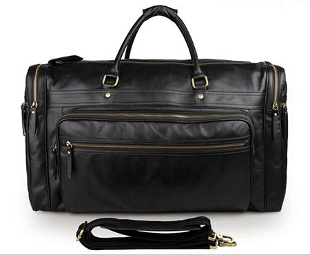 High-Capacity Genuine Leather Travel Bag  Fashion Casual Handbags Shoulder Bag Men'S Duffle