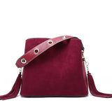 Small 100% Genuine Leather Crossbody Bag Female Luxury Cow Leather Shoulder Bag With Fringed