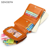 2018 New Brand Wallet Female Small Leather Wallet Women Red Brown Color Zipper Money Wallet Coin